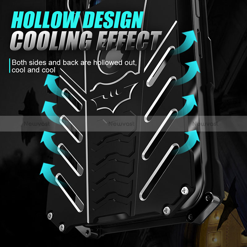 Luxury Aluminum Metal Cover Case P01 for Apple iPhone 15 Pro Black