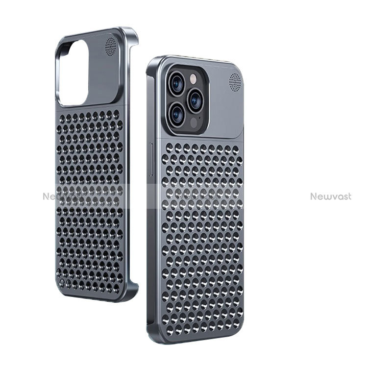 Luxury Aluminum Metal Cover Case QC1 for Apple iPhone 13 Pro Max Black