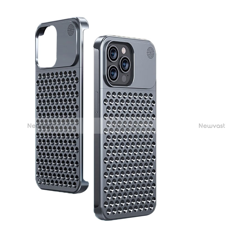 Luxury Aluminum Metal Cover Case QC1 for Apple iPhone 14 Pro Black