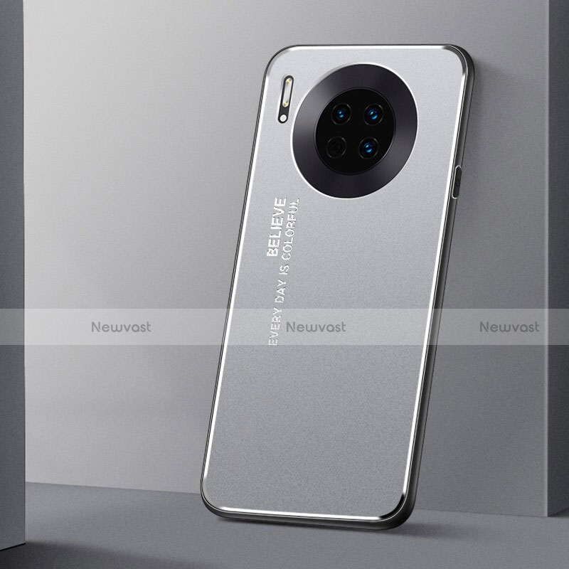 Luxury Aluminum Metal Cover Case T01 for Huawei Mate 30 Pro Silver