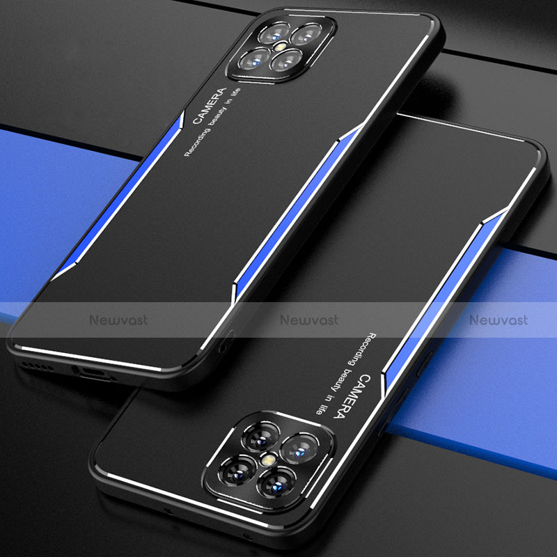 Luxury Aluminum Metal Cover Case T01 for Huawei Nova 8 SE 5G Blue