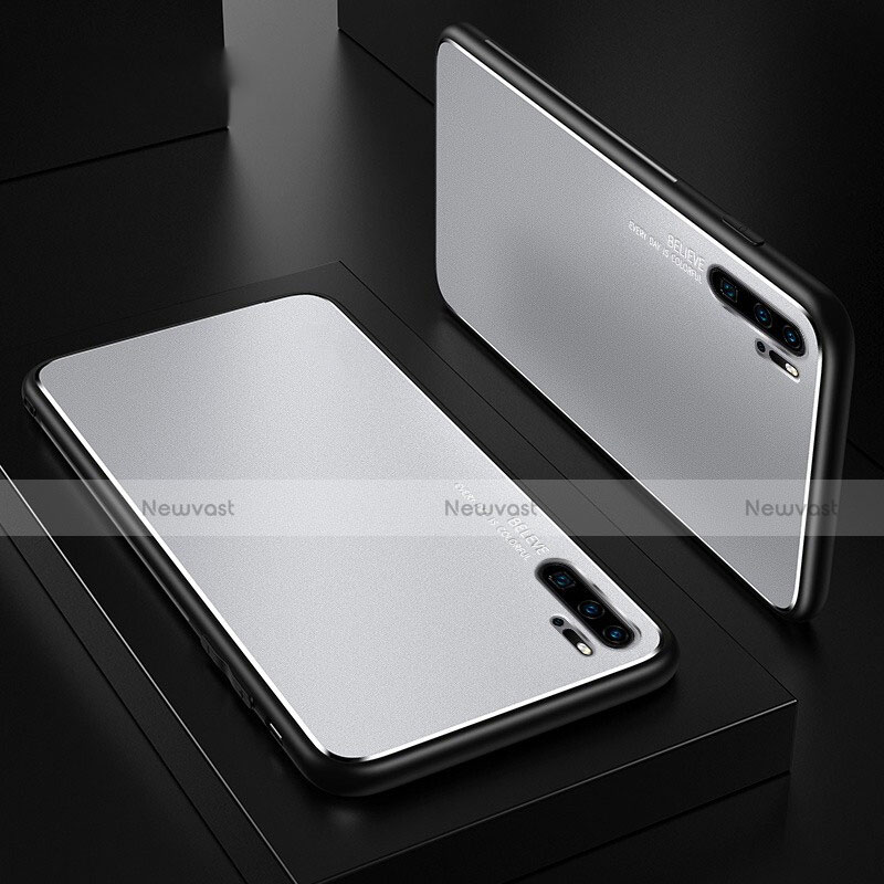 Luxury Aluminum Metal Cover Case T01 for Huawei P30 Pro New Edition Silver