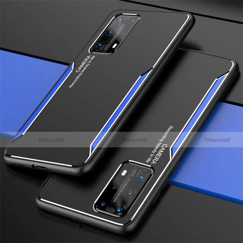 Luxury Aluminum Metal Cover Case T01 for Huawei P40 Pro+ Plus Blue