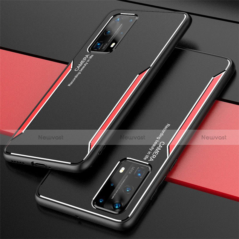 Luxury Aluminum Metal Cover Case T01 for Huawei P40 Pro+ Plus Red