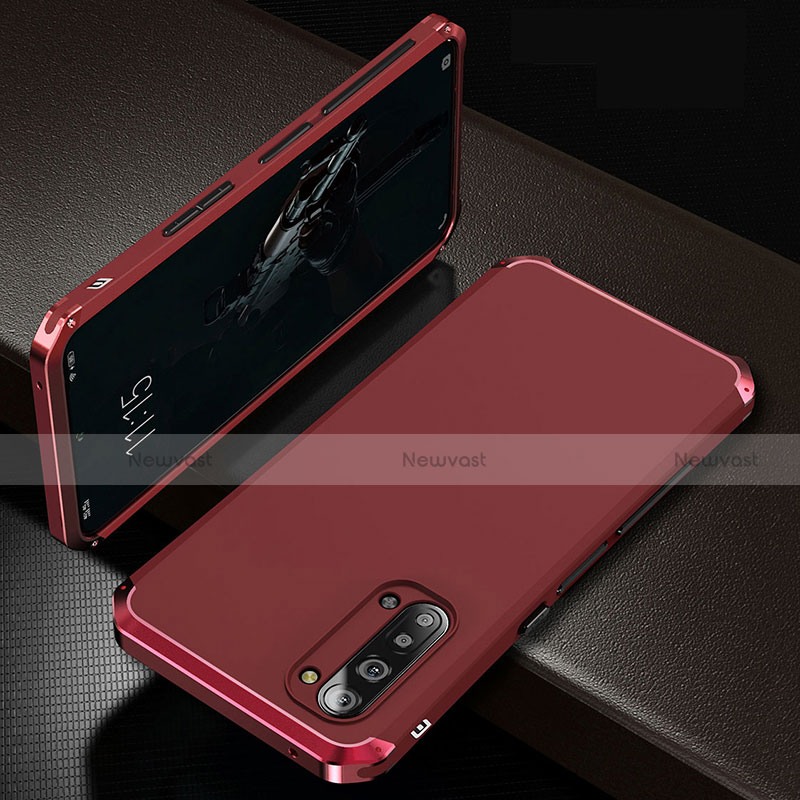 Luxury Aluminum Metal Cover Case T01 for Oppo Find X2 Lite Red