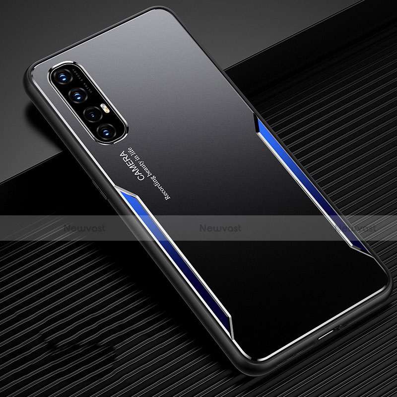 Luxury Aluminum Metal Cover Case T01 for Oppo Find X2 Neo Blue