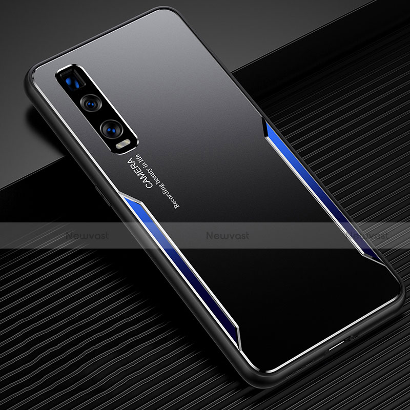 Luxury Aluminum Metal Cover Case T01 for Oppo Find X2 Pro Blue