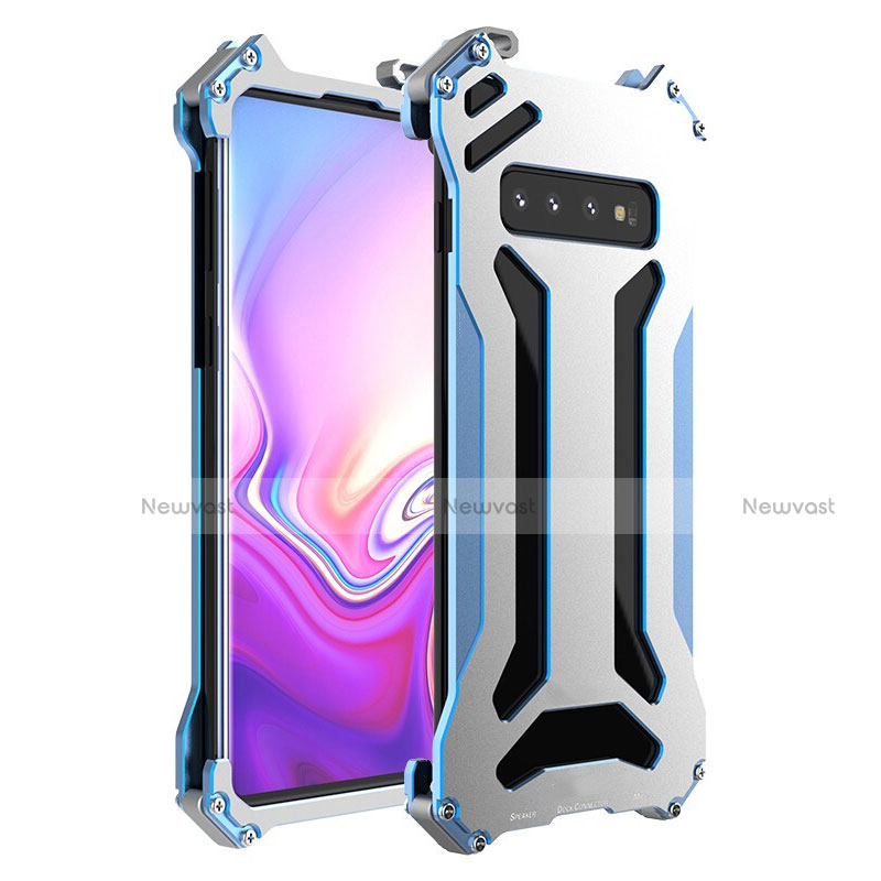 Luxury Aluminum Metal Cover Case T01 for Samsung Galaxy S10 5G Silver