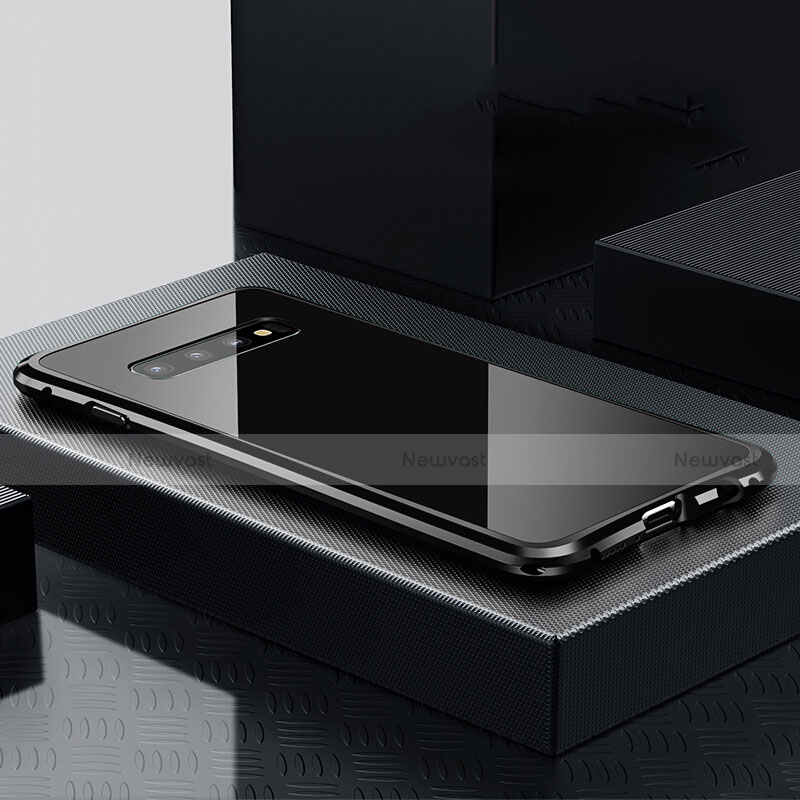 Luxury Aluminum Metal Cover Case T01 for Samsung Galaxy S10 Plus Black