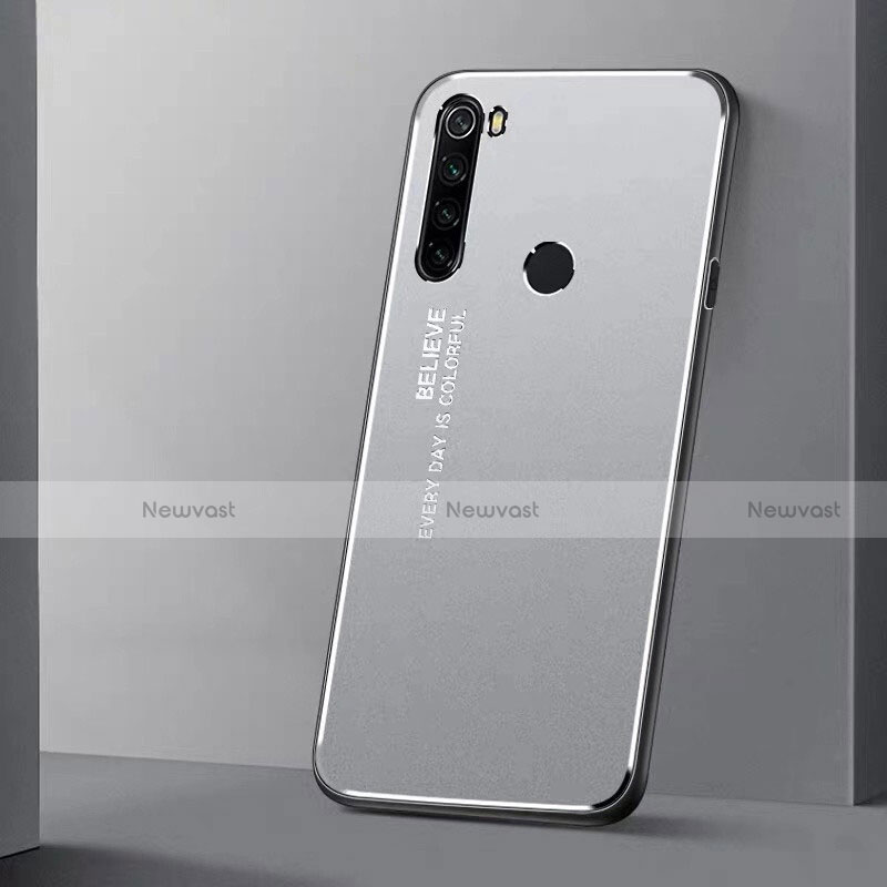 Luxury Aluminum Metal Cover Case T01 for Xiaomi Redmi Note 8T Silver