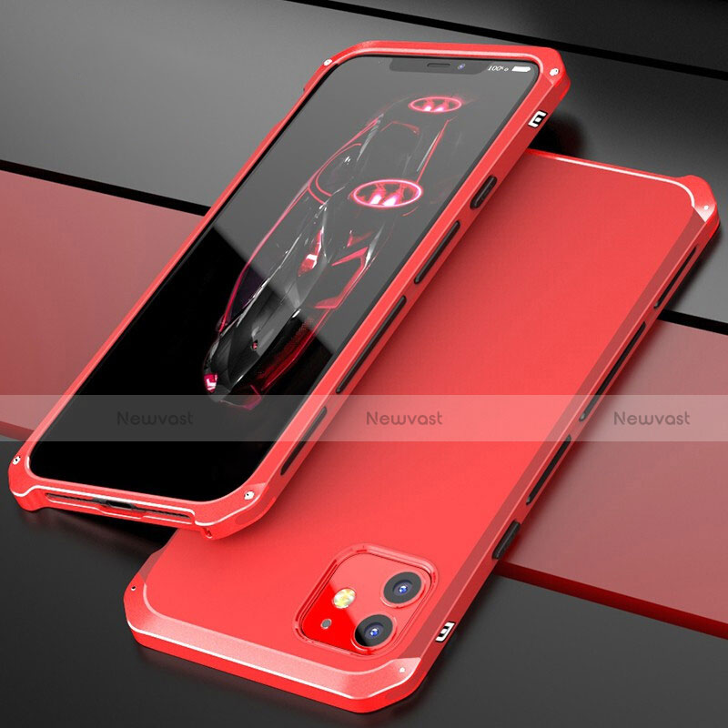 Luxury Aluminum Metal Cover Case T02 for Apple iPhone 11 Red