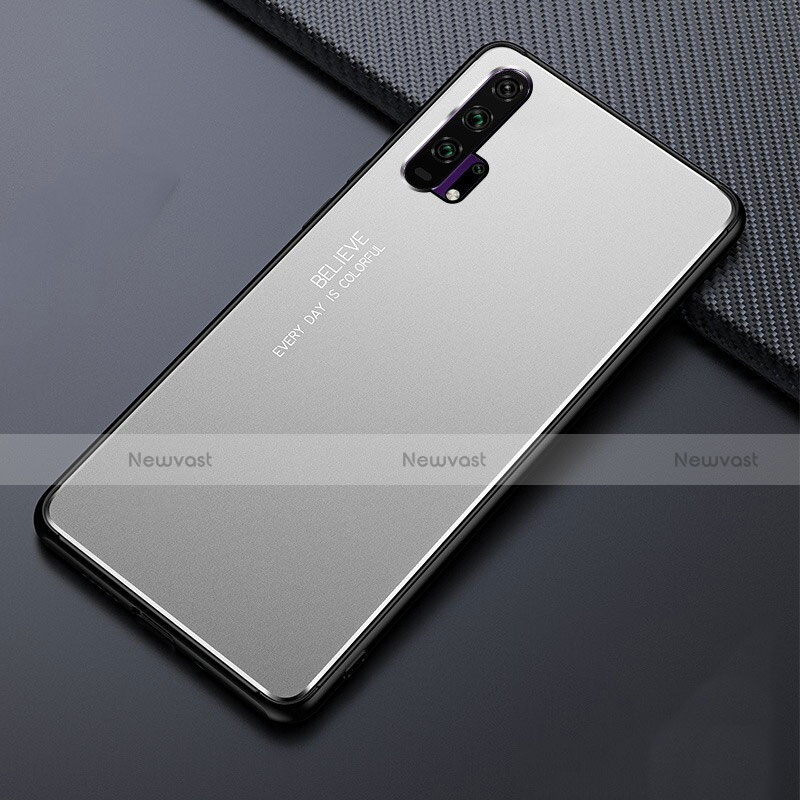 Luxury Aluminum Metal Cover Case T02 for Huawei Honor 20 Pro Silver