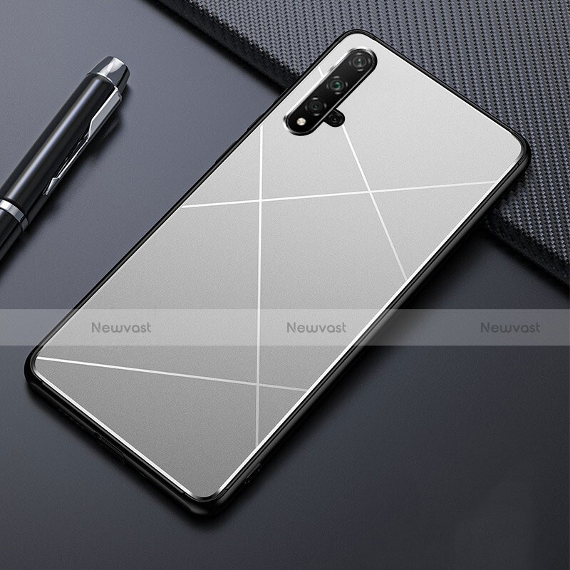 Luxury Aluminum Metal Cover Case T02 for Huawei Honor 20 Silver