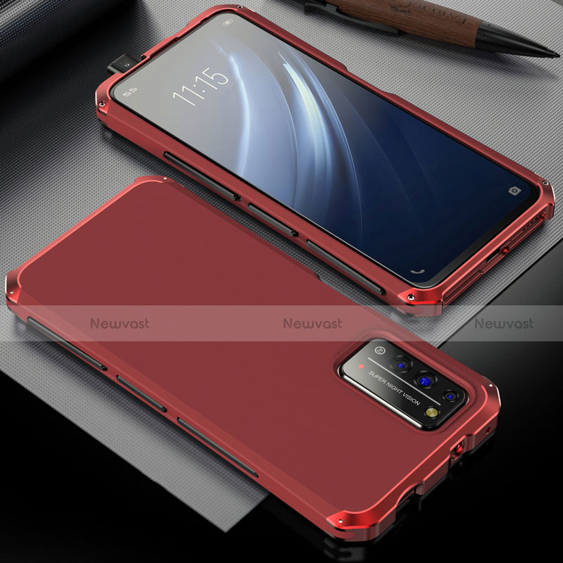 Luxury Aluminum Metal Cover Case T02 for Huawei Honor X10 5G Red
