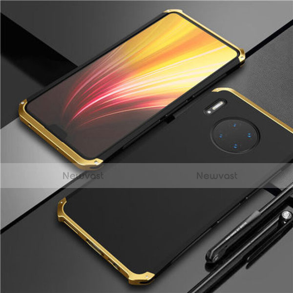 Luxury Aluminum Metal Cover Case T02 for Huawei Mate 30 Gold and Black