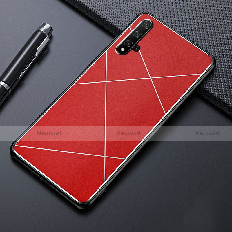 Luxury Aluminum Metal Cover Case T02 for Huawei Nova 5T Red