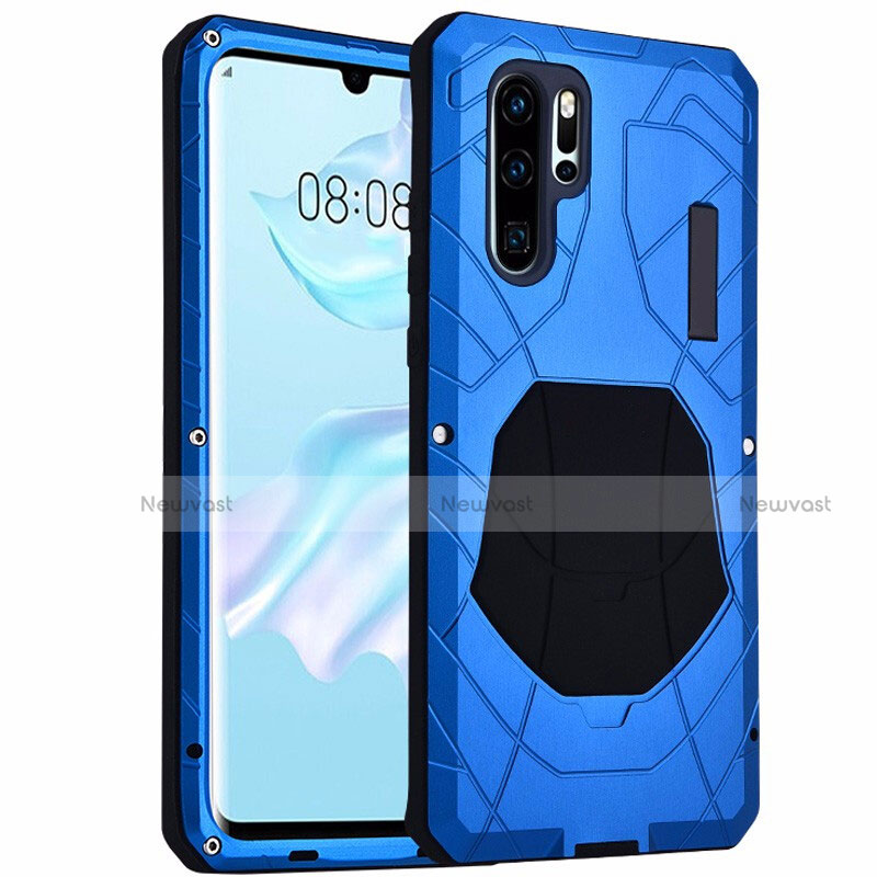 Luxury Aluminum Metal Cover Case T02 for Huawei P30 Pro Blue
