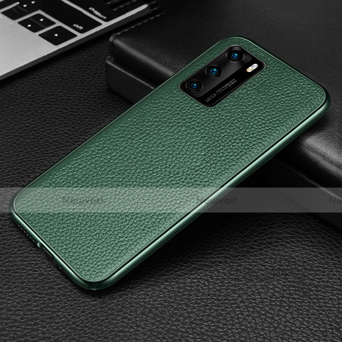 Luxury Aluminum Metal Cover Case T02 for Huawei P40 Green