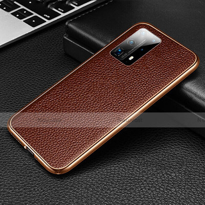 Luxury Aluminum Metal Cover Case T02 for Huawei P40 Pro+ Plus Brown