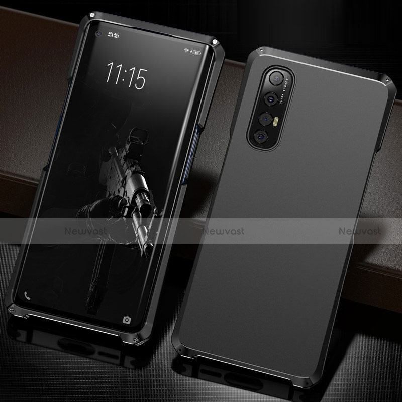 Luxury Aluminum Metal Cover Case T02 for Oppo Find X2 Neo Black