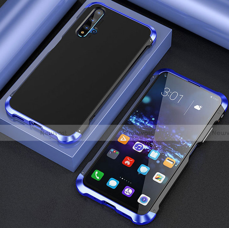 Luxury Aluminum Metal Cover Case T03 for Huawei Honor 20 Blue
