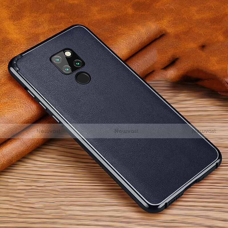 Luxury Aluminum Metal Cover Case T03 for Huawei Mate 20 Blue