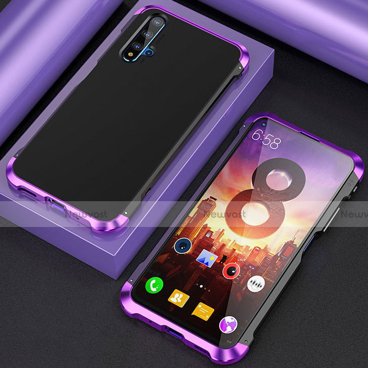 Luxury Aluminum Metal Cover Case T03 for Huawei Nova 5T Purple