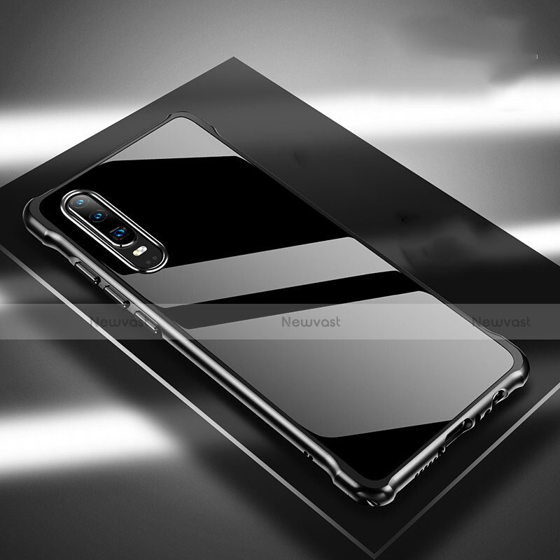 Luxury Aluminum Metal Cover Case T03 for Huawei P30 Black