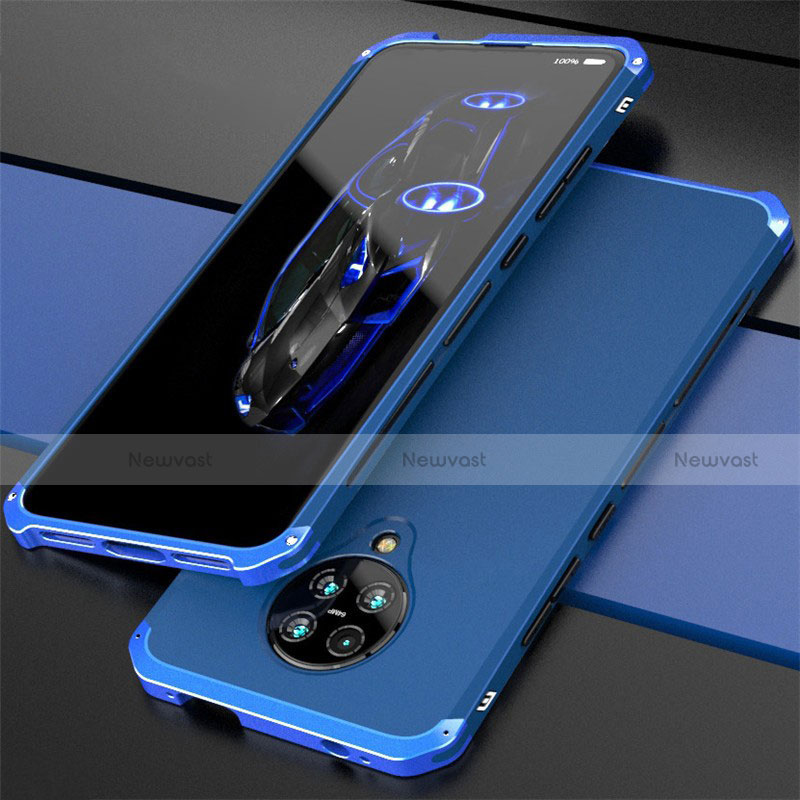 Luxury Aluminum Metal Cover Case T03 for Xiaomi Poco F2 Pro Blue