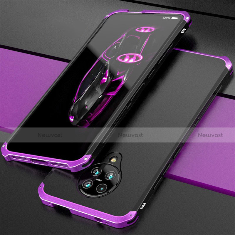 Luxury Aluminum Metal Cover Case T03 for Xiaomi Poco F2 Pro Purple