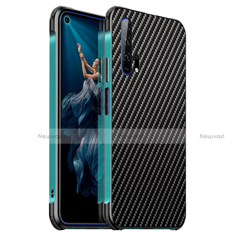 Luxury Aluminum Metal Cover Case T04 for Huawei Honor 20 Pro Cyan