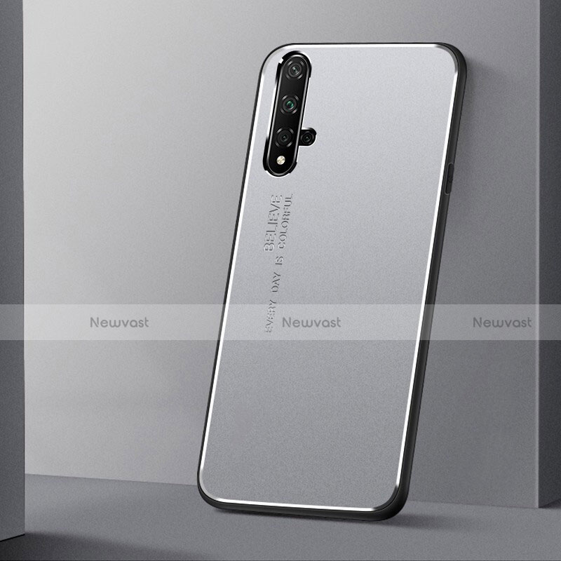 Luxury Aluminum Metal Cover Case T04 for Huawei Honor 20 Silver