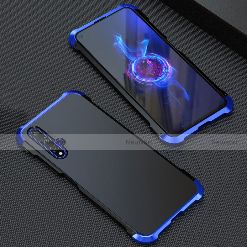 Luxury Aluminum Metal Cover Case T05 for Huawei Honor 20 Blue