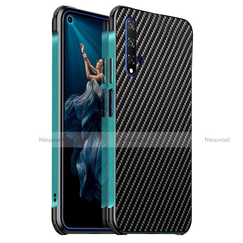 Luxury Aluminum Metal Cover Case T06 for Huawei Nova 5T Cyan