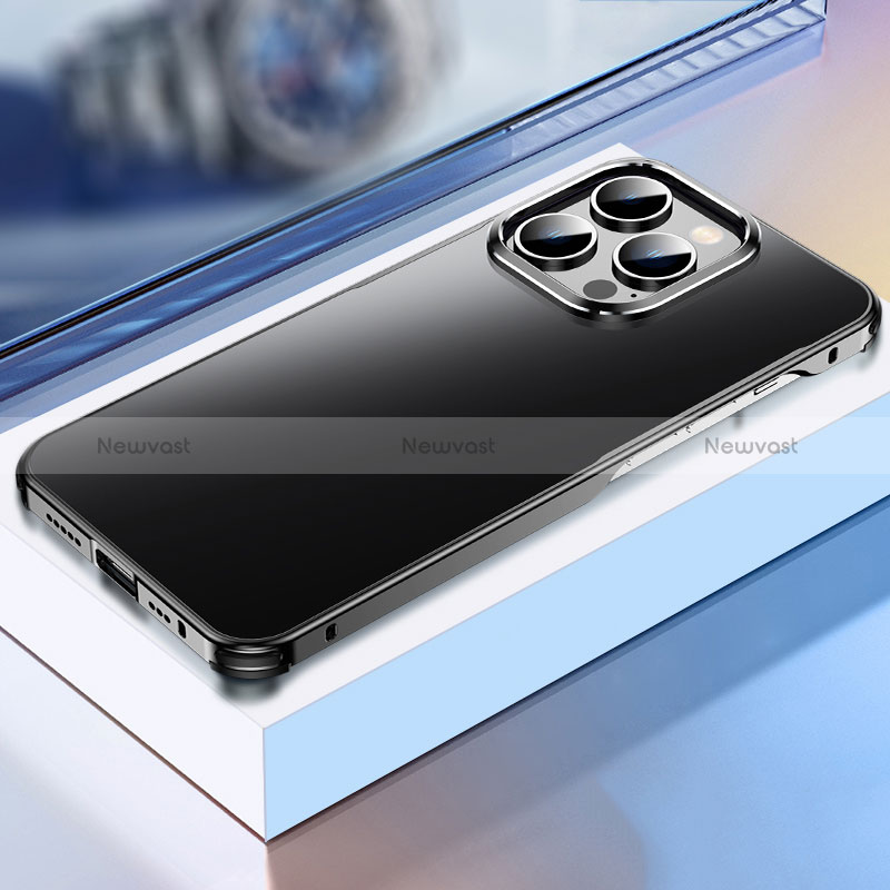 Luxury Aluminum Metal Cover Case TB1 for Apple iPhone 13 Pro Max Black