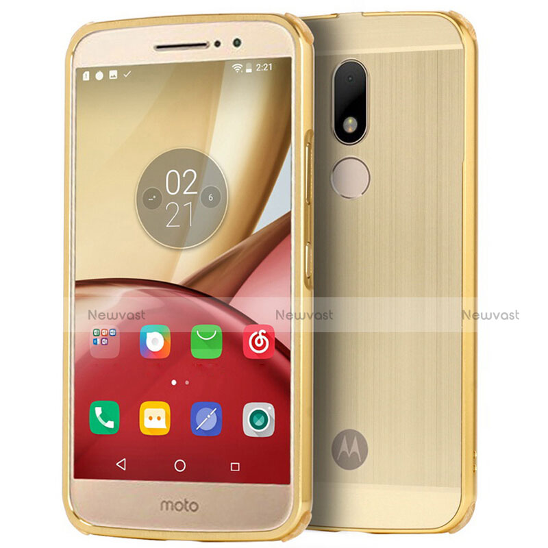 Luxury Aluminum Metal Cover for Motorola Moto M XT1662 Gold