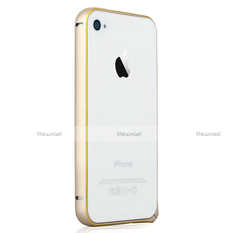 Luxury Aluminum Metal Frame Case for Apple iPhone 4S Gold