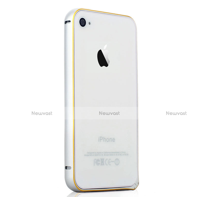 Luxury Aluminum Metal Frame Case for Apple iPhone 4S Silver