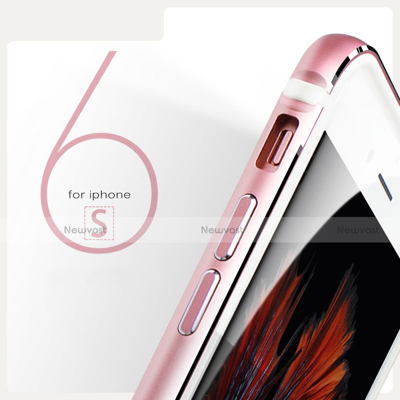 Luxury Aluminum Metal Frame Case for Apple iPhone 6S Pink