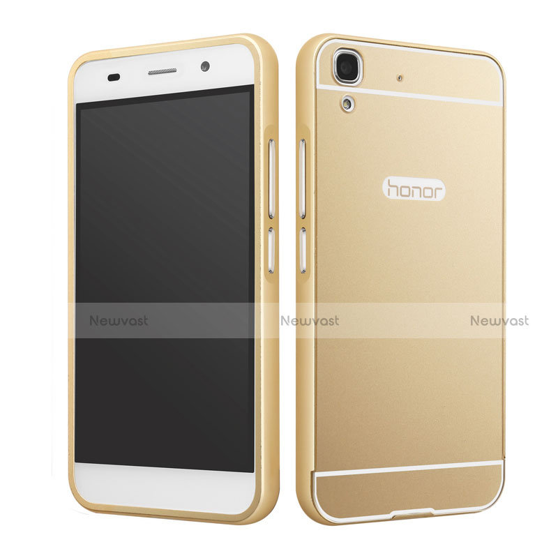 Luxury Aluminum Metal Frame Case for Huawei Honor 4A Gold