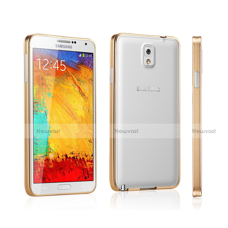 Luxury Aluminum Metal Frame Case for Samsung Galaxy Note 3 N9000 Gold