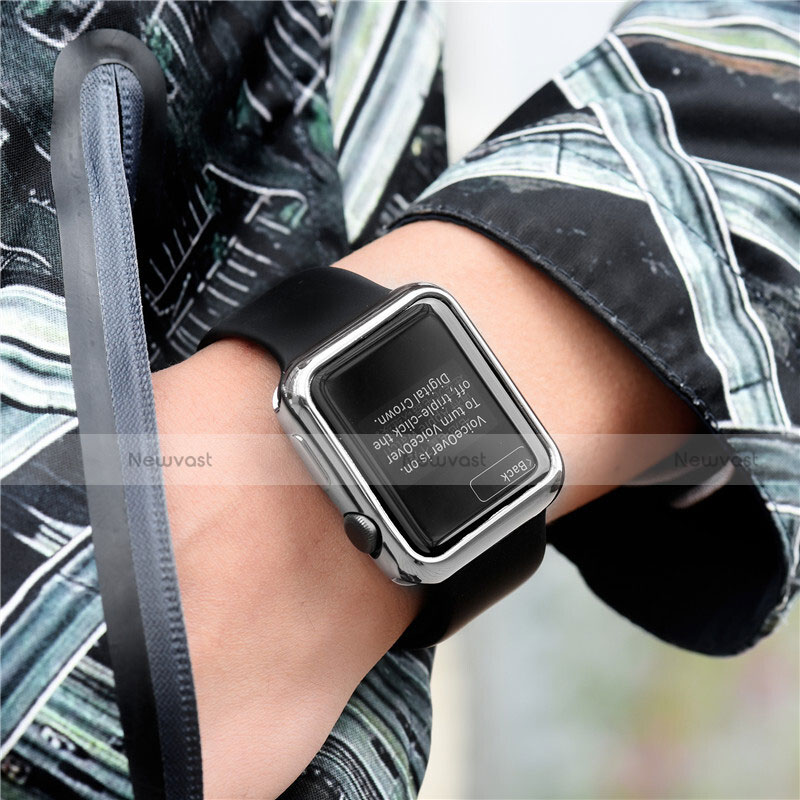 Luxury Aluminum Metal Frame Cover A01 for Apple iWatch 3 38mm Silver