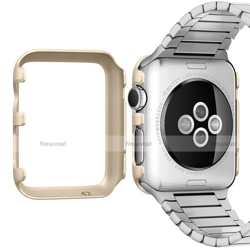 Luxury Aluminum Metal Frame Cover C01 for Apple iWatch 38mm Gold