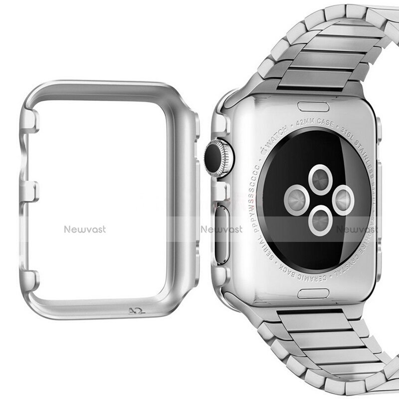 Luxury Aluminum Metal Frame Cover C01 for Apple iWatch 38mm Silver