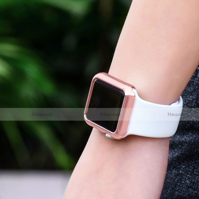 Luxury Aluminum Metal Frame Cover C03 for Apple iWatch 2 42mm Pink