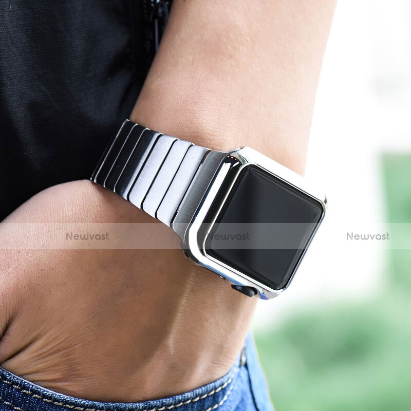 Luxury Aluminum Metal Frame Cover C03 for Apple iWatch 3 38mm Silver