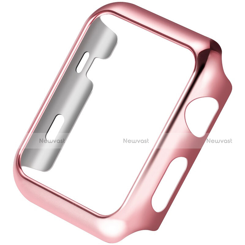Luxury Aluminum Metal Frame Cover C03 for Apple iWatch 3 42mm Pink
