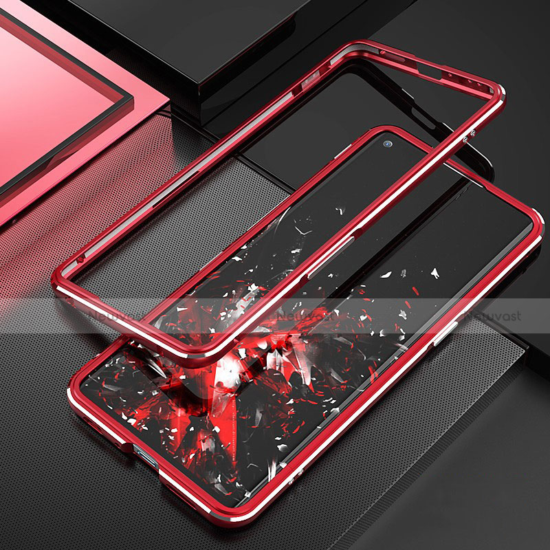 Luxury Aluminum Metal Frame Cover Case A01 for Oppo Find X2 Neo Red