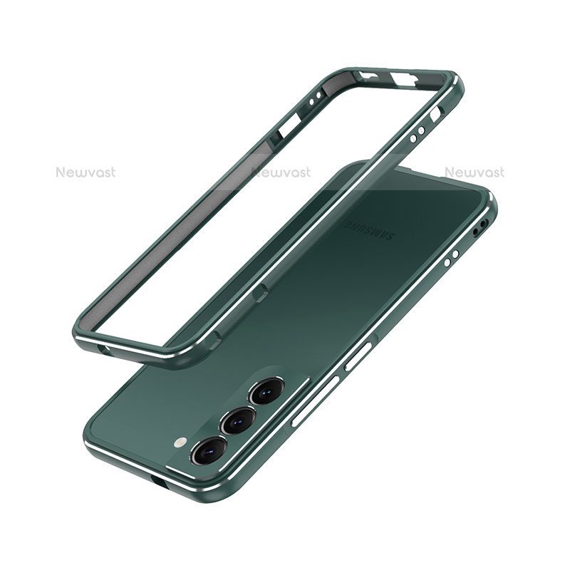 Luxury Aluminum Metal Frame Cover Case A01 for Samsung Galaxy S21 FE 5G Green