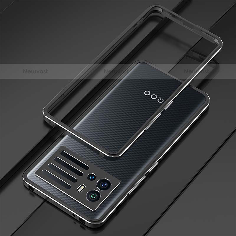 Luxury Aluminum Metal Frame Cover Case A01 for Vivo iQOO 9 Pro 5G Black